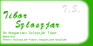 tibor szloszjar business card